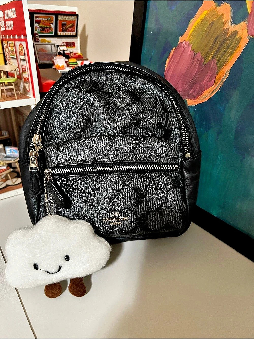 Coach Court Backpack In Signature Canvas Black